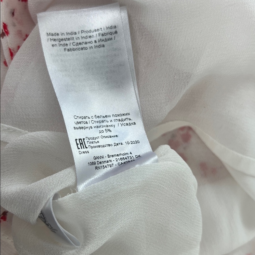 GANNI Printed Georgette Mini Dress. Size XS (34) - Picture 10 of 12